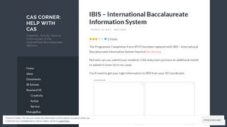 
                            11. IBIS – International Baccalaureate Information System | CAS Corner ...