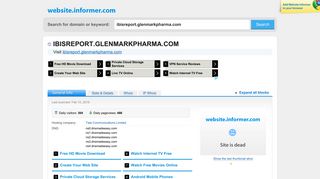 
                            6. ibisreport.glenmarkpharma.com at Website Informer. Visit Ibisreport ...