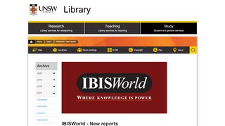 
                            7. IBISWorld - New reports | Library