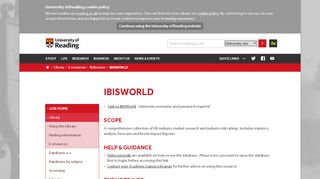 
                            13. IBISWorld – University of Reading