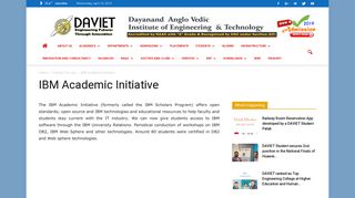 
                            11. IBM Academic Initiative - DAVIET College