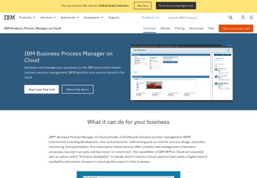 
                            4. IBM Business Process Manager on Cloud - Overview - United Arab ...