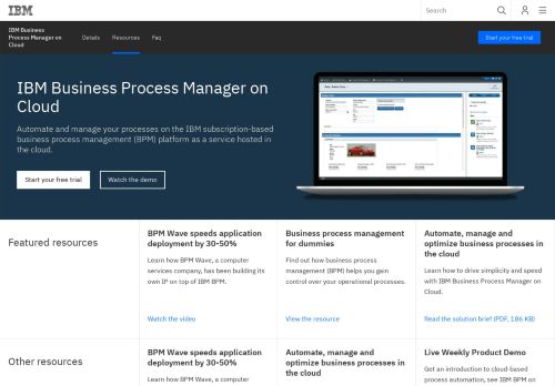 
                            5. IBM Business Process Manager on Cloud - Resources - United States