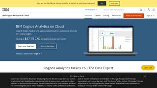 
                            11. IBM Cognos Analytics on Cloud - Overview - Canada