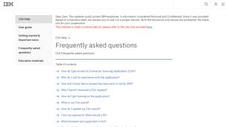 
                            7. IBM CSA Help: Frequently asked questions