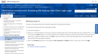 
                            11. IBM Datacap 9.0 - Accessing the Datacap Web Client Login page and ...