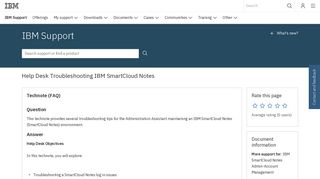 
                            5. IBM Help Desk Troubleshooting IBM SmartCloud Notes - United States