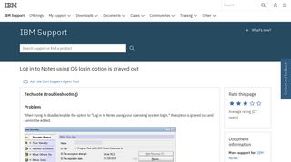 
                            6. IBM Log in to Notes using OS login option is grayed out - United States
