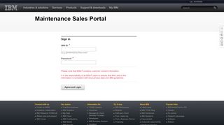 
                            12. IBM Maintenance Sales Portal