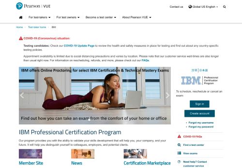 
                            10. IBM :: Pearson VUE