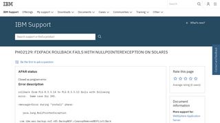 
                            13. IBM PH02129: FIXPACK ROLLBACK FAILS WITH ...