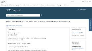 
                            6. IBM PH02129: FIXPACK ROLLBACK FAILS WITH ...