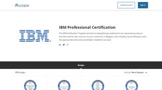 
                            4. IBM Professional Certification - Badges - Acclaim