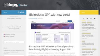 
                            7. IBM replaces GPP with new portal - td.blog
