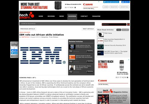 
                            13. IBM rolls out African skills initiative - TechSmart
