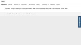 
                            9. IBM Security Bulletin: Multiple vulnerabilities in IBM Java Runtime ...