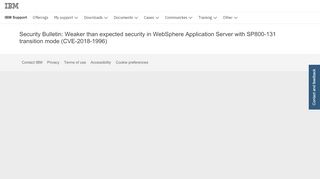 
                            13. IBM Security Bulletin: Weaker than expected security in WebSphere ...