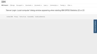 
                            13. IBM 'Server Login: Local computer' dialog window appearing when ...