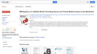 
                            12. IBM System z in a Mobile World: Providing Secure and Timely Mobile ... - Google बुक के परिणाम