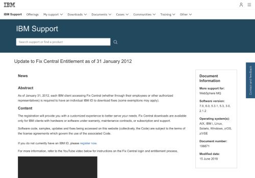 
                            7. IBM Update to Fix Central Entitlement as of 31 January 2012 - United ...