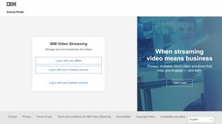 
                            7. IBM Video Streaming - IBM Cloud Video