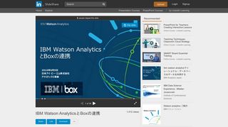 
                            10. IBM Watson AnalyticsとBoxの連携 - SlideShare