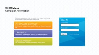 
                            2. IBM Watson Campaign Automation | Support Portal | Login