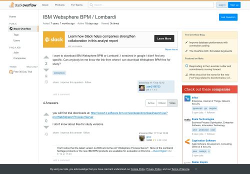 
                            12. IBM Websphere BPM / Lombardi - Stack Overflow