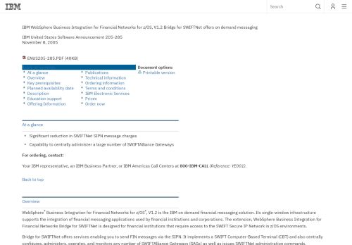 
                            5. IBM WebSphere Business Integration for Financial Networks for z ...