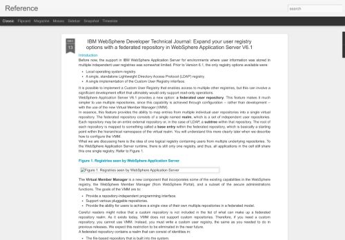 
                            10. IBM WebSphere Developer Technical Journal: Expand your user ...