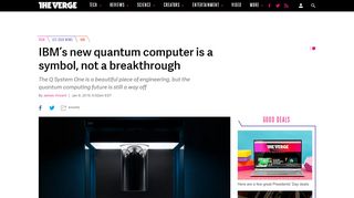 
                            5. IBM's new quantum computer is a symbol, not a breakthrough - The ...