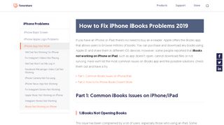 
                            8. iBooks Not Working on iPhone - Tenorshare