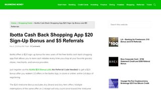 
                            8. Ibotta Cash Back Shopping App $10 Sign-Up Bonus and $5 Referrals