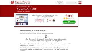 
                            2. iBoys.at im großen Singlebörsen-Test 2019 - Singlebörsen-Vergleich