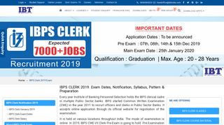 
                            11. IBPS CLERK 2018 - IBPS CLERK Notification | IBPS CLERK Exam ...