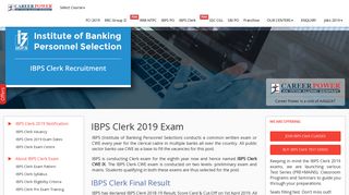 
                            3. IBPS Clerk 2019: IBPS Clerk Notification, Exam Dates, Result Date
