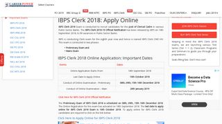 
                            12. IBPS Clerk Apply Online 2018: Online Application Form - Career Power