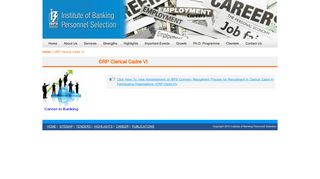 
                            1. IBPS CWE Clerical Cadre-VI - Ibps.in