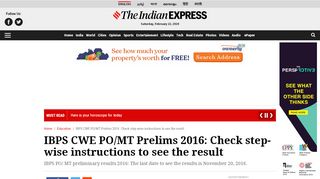 
                            13. IBPS CWE PO/MT Prelims 2016: Check step-wise instructions to see ...