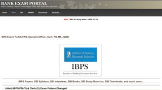 
                            2. IBPS Exams Portal (CWE, Specialist Officer, Clerk, PO, MT, JOBS ...