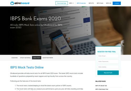 
                            11. IBPS Mock Test Online | Practice Test Papers | Oliveboard