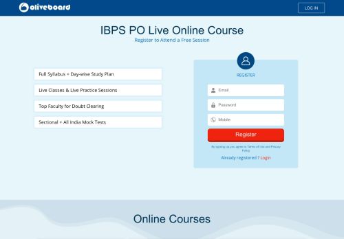 
                            7. IBPS PO 2018 | Live Online Course | Free Online Coaching | Oliveboard