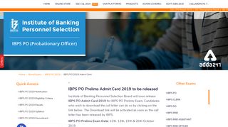 
                            10. IBPS PO Admit Card 2018: Download Interview Call Letter - Adda247