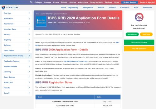 
                            9. IBPS RRB 2019 Application Form Details - Getmyuni