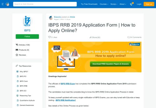 
                            3. IBPS RRB 2019 Application Form | How to Apply Online? - RRB ALP
