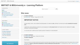 
                            7. IBSTVET & IBSUniversity e - Learning Platform