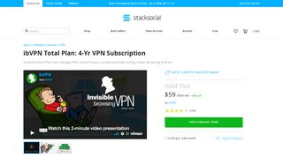 
                            9. ibVPN Total Plan: 4-Yr VPN Subscription | StackSocial