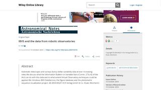 
                            10. IBVS and the data from robotic observatories - Holl - 2004 ...