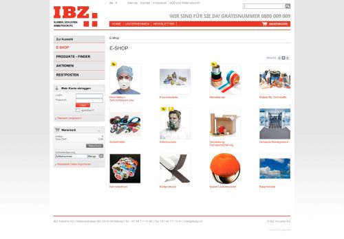 
                            7. IBZ Industrie AG - E-Shop