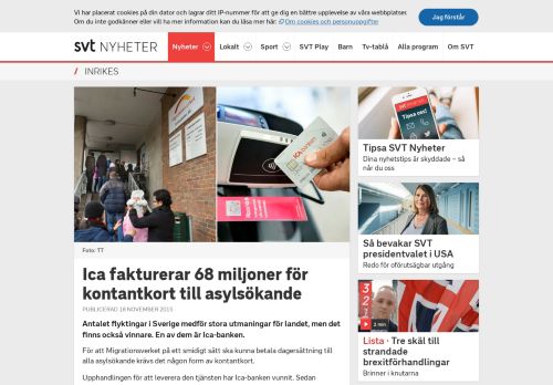 
                            6. Ica fakturerar 68 miljoner för kontantkort till asylsökande | SVT Nyheter